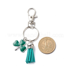 Saint Patrick's Day Alloy Enamel Clover & Hat Pendant Keychain&nbsp;KEYC-JKC00391