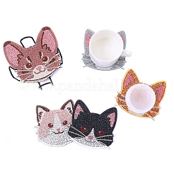 DIY Diamond Painting Animal Theme Coaster Kits&nbsp;PW-WGBBB48-01