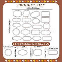 Label Frame Theme Carbon Steel Cutting Dies Stencils&nbsp;DIY-WH20007-66