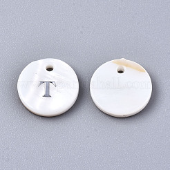 Natural Freshwater Shell Pendants&nbsp;X-SHEL-Q018-01A-T-P