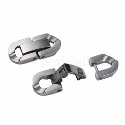 Non-Tarnish 304 Stainless Steel Fold Over Clasps&nbsp;STAS-N087-48B-01P