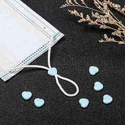 Heart PVC Plastic Cord Lock for Mouth Cover&nbsp;LS-KY-D013-04H