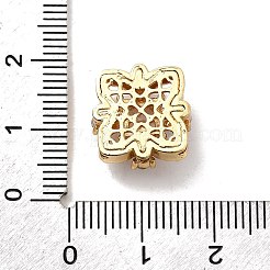 Brass Pave Clear Cubic Zirconia Multi-Strand Links&nbsp;X-KK-Z131-09G