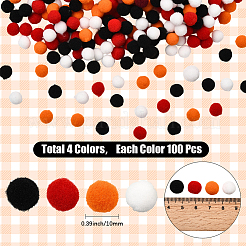 400Pcs 4 Colors Polyester Pom Pom Balls&nbsp;DIY-SC0031-37C