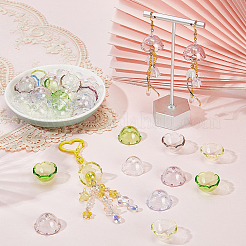 60Pcs UV Plating Acrylic Bead Caps&nbsp;OACR-SP0001-71