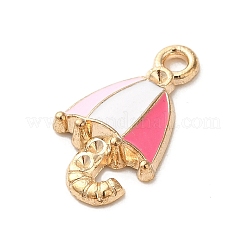 Alloy Enamel Pendant Rhinestone Settings&nbsp;ENAM-E064-24KCG-02