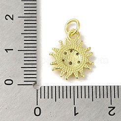 Brass Micro Pave Cubic Zirconia Pendants&nbsp;KK-M283-23G-01