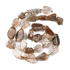Natural Black Gold Rutilated Quartz Beads Strands&nbsp;G-D101-A16