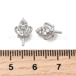 Brass Micro Pave Cubic Zirconia Pendant Bails&nbsp;KK-Z131-04P
