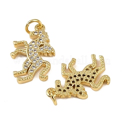 Brass Micro Pave Cubic Zirconia Pendants&nbsp;KK-I358-037G