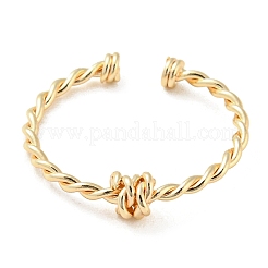 Brass Twist Knot Open Cuff Rings&nbsp;X-RJEW-K254-03G