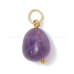 Natural Green Aventurine & Amethyst & Apatite & Rose Quartz & Tiger Eye Tumbled Stone Pendants&nbsp;PALLOY-JF04995