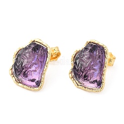 Rack Plating Brass Stud Earring&nbsp;KK-C033-02G