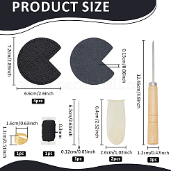 Cowhide Leather DIY Bag Corner Repair Kits&nbsp;PURS-WH0002-031A