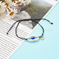 Adjustable Nylon Thread Braided Bead Bracelets&nbsp;BJEW-JB06262-01