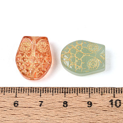 Baking Paint Transparent Glass Beads&nbsp;DGLA-N018-14