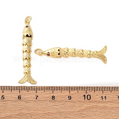 Rack Plating Brass Micro Pave Cubic Zirconia Pendants&nbsp;KK-M309-38G-G