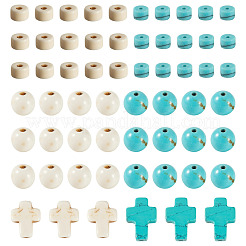 246Pcs 6 Styles Dyed Synthetic Turquoise Beads&nbsp;G-TA0003-31