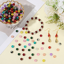 330Pcs 11 Colors Spray Painted Crackle Glass Beads&nbsp;DGLA-LT0001-07