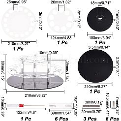 2-Tier Rotatable Round Transparent Acrylic Cosmetics Organizer Holder&nbsp;ODIS-WH0026-05