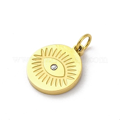 304 Stainless Steel Crystal Rhinestone Pendants&nbsp;STAS-E550-19G