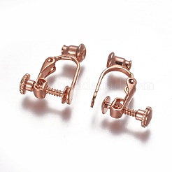 Brass Screw Clip-on Earring Converters Findings&nbsp;KK-F785-04RG