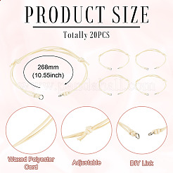 20Pcs Waxed Polyester Cord Bracelet Making&nbsp;AJEW-TAC00087