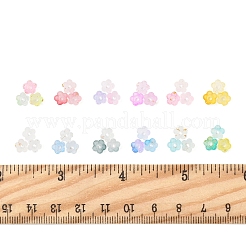 19.2G 12 Colors Frosted Transparent Acrylic Beads&nbsp;OACR-FS0002-18