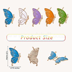 50 Pieces Enamel Butterfly Charms Pendant Alloy Enamel Insect Charm Mixed Colorful for Jewelry Necklace Earring Bracelet Making Crafts&nbsp;JX331A