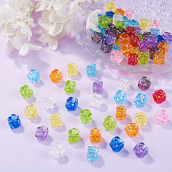 100Pcs UV Plating Transparent Acrylic European Beads&nbsp;TACR-TA0001-93A