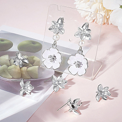 14Pcs Brass Stud Earring Findings&nbsp;KK-BBC0028-77