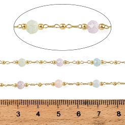 Handmade Brass Glass Beaded Chains&nbsp;GL-CBA1C06-07G
