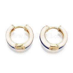 Brass Huggie Hoop Earrings&nbsp;EJEW-S209-07B