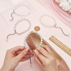 2 Pairs 2 Styles Women's Detachable ABS Plastic Imitation Pearl Beaded Shoe Laces for High Heels&nbsp;DIY-PH0022-88A