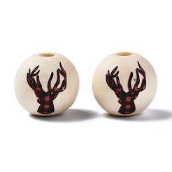 Unfinished Natural Wood European Beads&nbsp;WOOD-S057-033