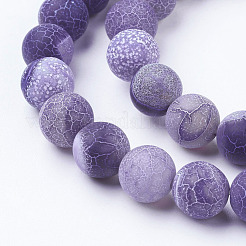 Natural Crackle Agate Beads Strands&nbsp;X-G-G055-10mm-8