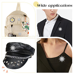24Pcs Plastic with Rhinestone Brooches&nbsp;JEWB-WR00007