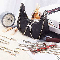 4Pcs 4 Styles Iron Curb Chain Bag Strap&nbsp;FIND-WR0001-22G