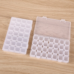 Transparent Plastic 28 Grids Bead Containers&nbsp;CON-PW0001-029