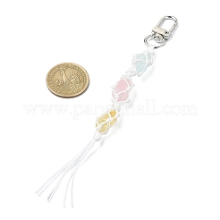 Natural Quartz Crystal Macrame Pouch Tassel Pendant Decorations&nbsp;KEYC-TA00023-01
