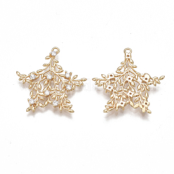 Brass Filigree Pendants&nbsp;KK-T038-360G