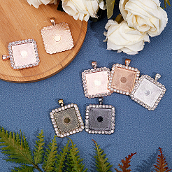 Alloy Rhinestone Pendant Cabochon Settings&nbsp;ALRI-SC0001-002