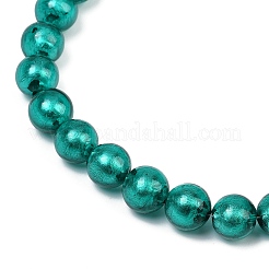 Handmade Silver Foil Glass Beads Strands&nbsp;FOIL-F002-01A