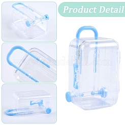 4Pcs 4 Colors Luggage Cases Transparent Plastic Candy Gift Storage Boxes&nbsp;CON-CN0001-09