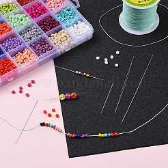 Iron Collapsible Big Eye Beading Needles&nbsp;ES001Y-S-75mm-01