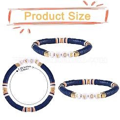 Love Beads Stacking Stretch Bracelets Set for Women&nbsp;BJEW-SZ0001-93