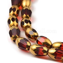 Faceted Electroplate Glass Beads Strands&nbsp;EGLA-P051-04A-A