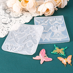 2Pcs 2 Style Butterfly DIY Cabochon Silicone Molds&nbsp;DIY-TA0005-29