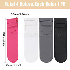 4Pcs 4 Colors PU Leather Portable Pen Storage Case&nbsp;AJEW-CA0004-86