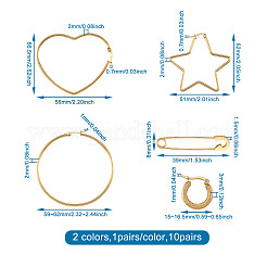 201 Stainless Steel Hoop Earrings Sets&nbsp;EJEW-PJ0001-02